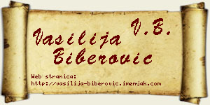 Vasilija Biberović vizit kartica